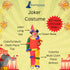 BookMyCostume Joker Colorful Clown Kids Adults Fancy Dress Costume